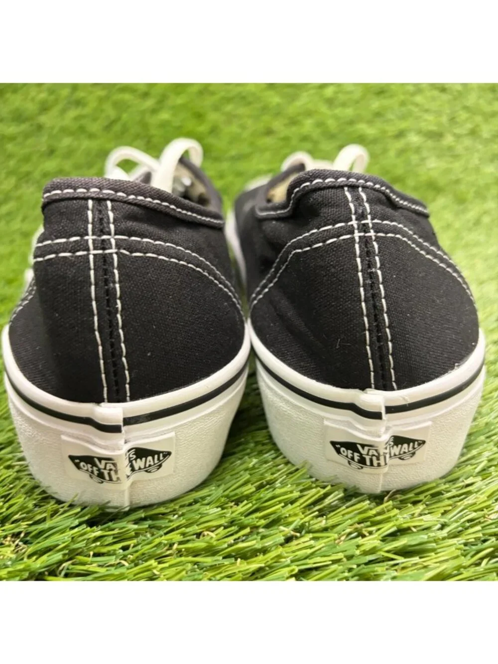 Vans Authentic Platform Mens Size 9 Womens 10.5 Black Athletic Shoes Sneakers